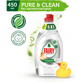 Сред­ство для мытья посуды «Fairy» Pure&Clean, 450 мл