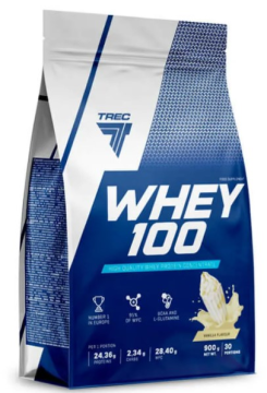 Про­те­ин сы­во­ро­точ­ный Trec Nutrition Whey 100 900 грамм - Ваниль