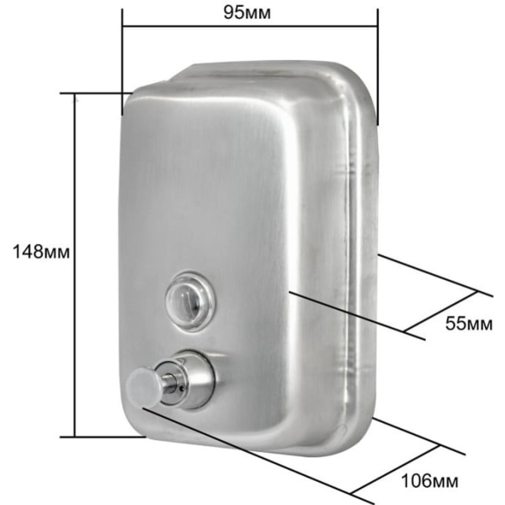 Дозатор для жидкого мыла «Solinne» ТМ 801ML, матовый, 500 мл