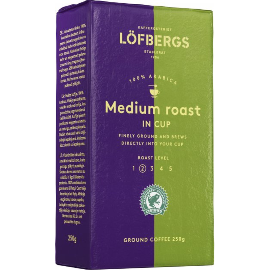 Кофе молотый «Lofbergs» Lila Medium Roast In Cup, 250 г