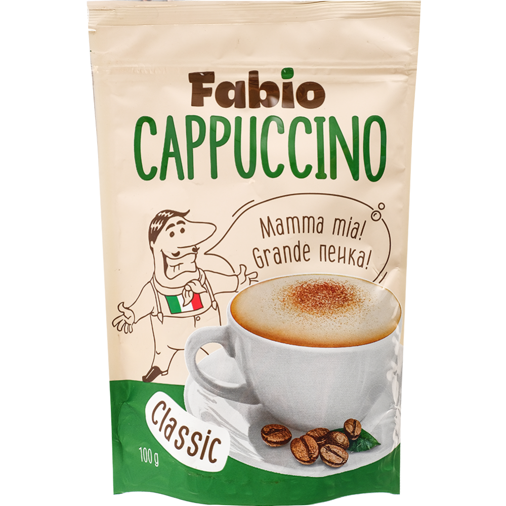 Кофейный напиток растворимый «Fabio» Cappuccino Сlassic, 100 г #0