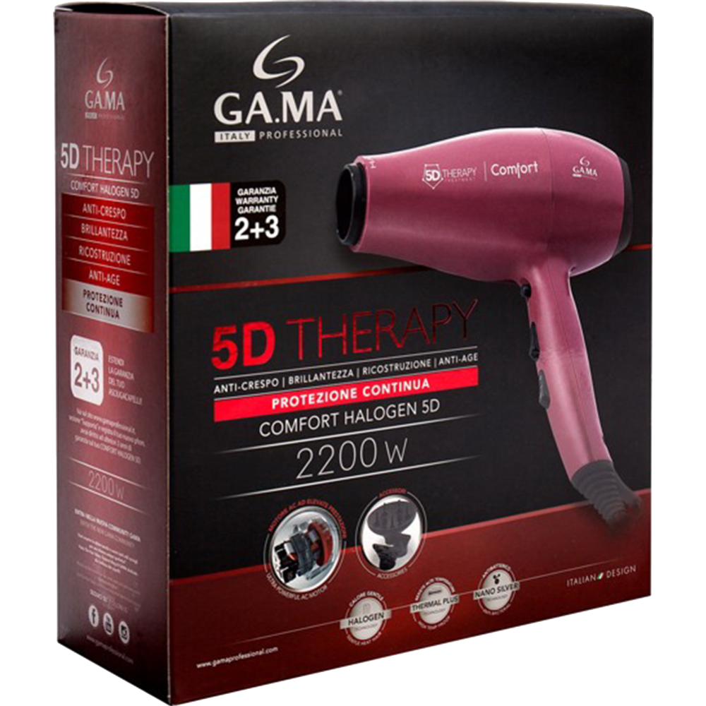 Фен «GA.MA» 5D Therapy Comfort Halogen