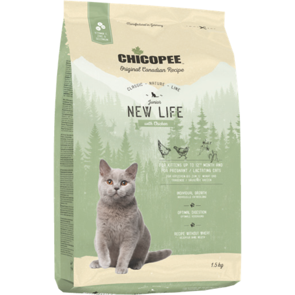 Корм для котят и беременных кошек «Chicopee» Сnl new life, 1.5 кг