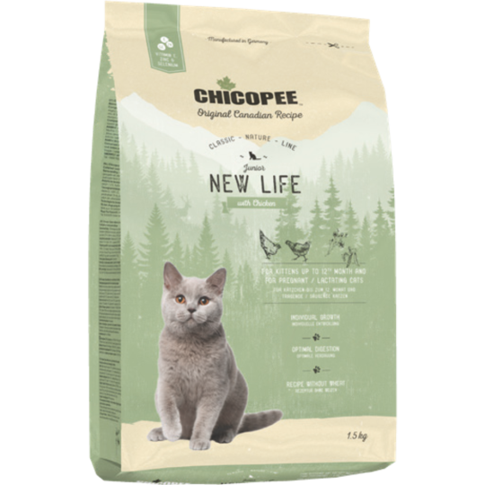 Корм для котят и беременных кошек «Chicopee» Сnl new life, 1.5 кг