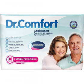 Под­гуз­ни­ки для взрос­лых «Dr.Comfort» Adult Diaper Jumbo, Small, 30 шт