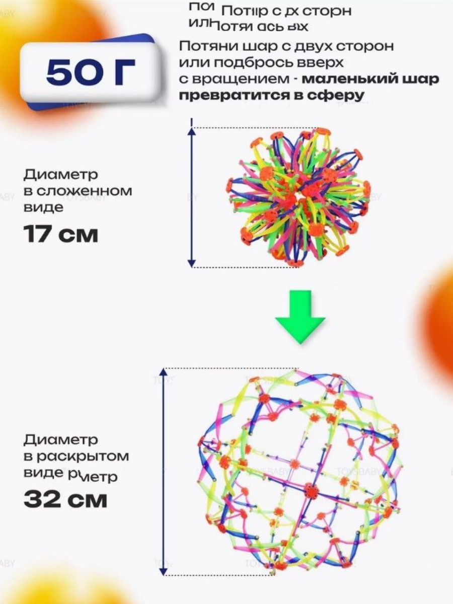 Игрушка антистресс для детей сфера мяч шар Хобермана