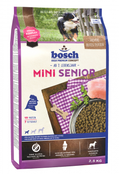 Корм для пожилых собак мелких пород Bosch Mini Senior (Бош Мини Сеньор) 2,5кг