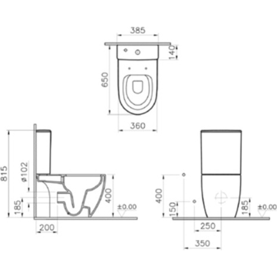 Бачок для унитаза «Vitra» Sento, 5639B003-0108