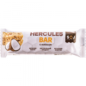 Зла­ко­вый ба­тон­чик «Hercules bar» с ко­ко­сом, 40 г