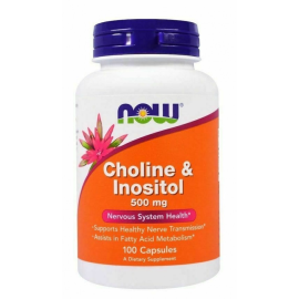Витамины Холин и Инозитол Now Foods Cholin & Inositol, 100 капсул