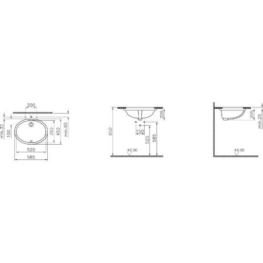 Раковина «Vitra» Arkitekt, 6069B003-0012, белый