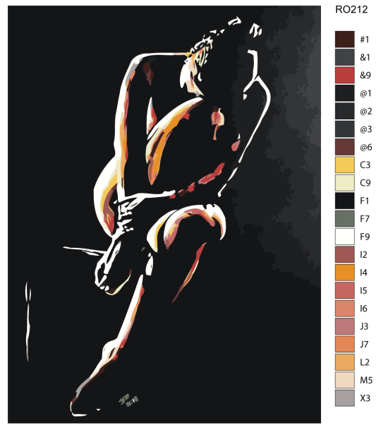 Живопись по номерам SLAVINA Девушка в темноте RO212 (30 x 40 см)