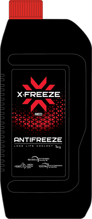 Антифриз X-FREEZE Red (красный) в п/э бут 1 кг