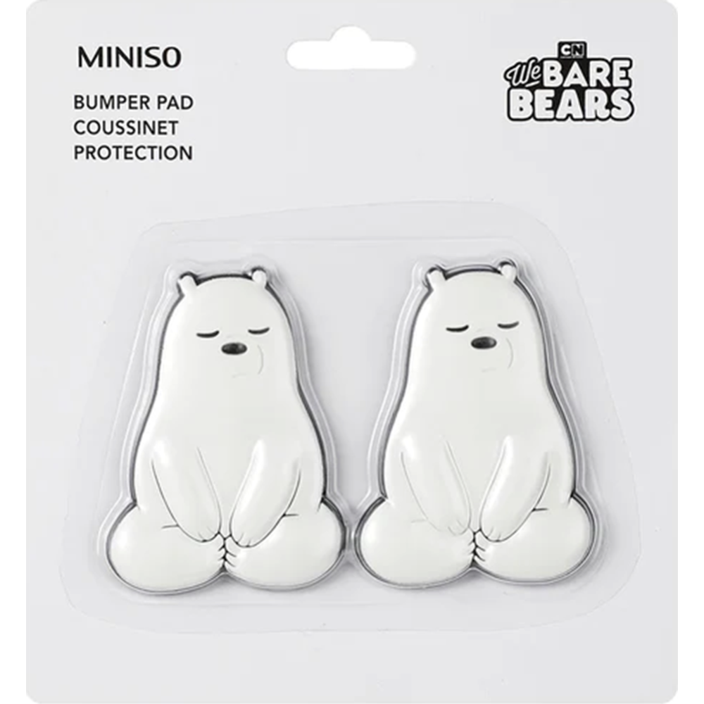 Накладка на бампер «Miniso» We Bare Bears Collection 4.0 Белый медведь, 2010645910105, 2 шт
