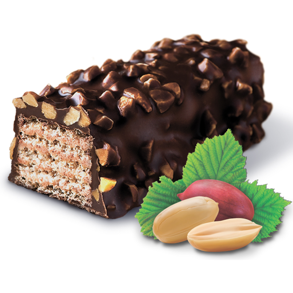 Вафли «Шо­ко­ла­до­во» гла­зи­ро­ван­ные с ара­хи­сом, 1 кг