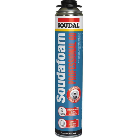 Монтажная пена пистолетная "Soudal" Soudafoam PROFESSIONAL 60 750 мл