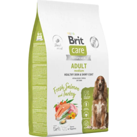 Корм для собак «Brit» Care Adult M Healthy Skin&Shiny Coat, 5066360, лосось/индейка, 12 кг