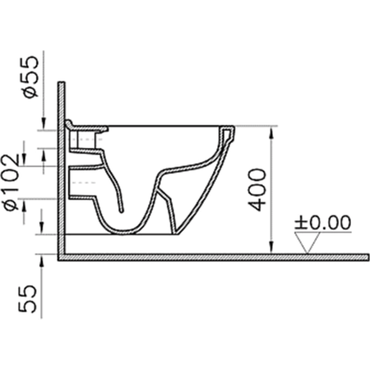 Унитаз подвесной «Vitra» S50, 7740B003-0075