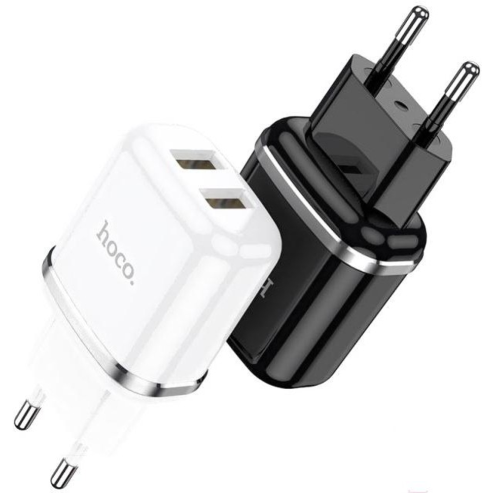 Сетевое зарядное устройство «Hoco» N4, + кабель Lightning, белый