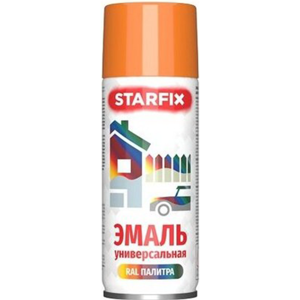 Краска-эмаль «Starfix», оранжевая, 2004, 520 мл