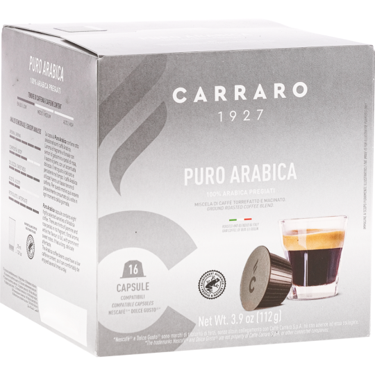 Кофе в капсулах «Carraro» Puro arabica, 16х7 г 