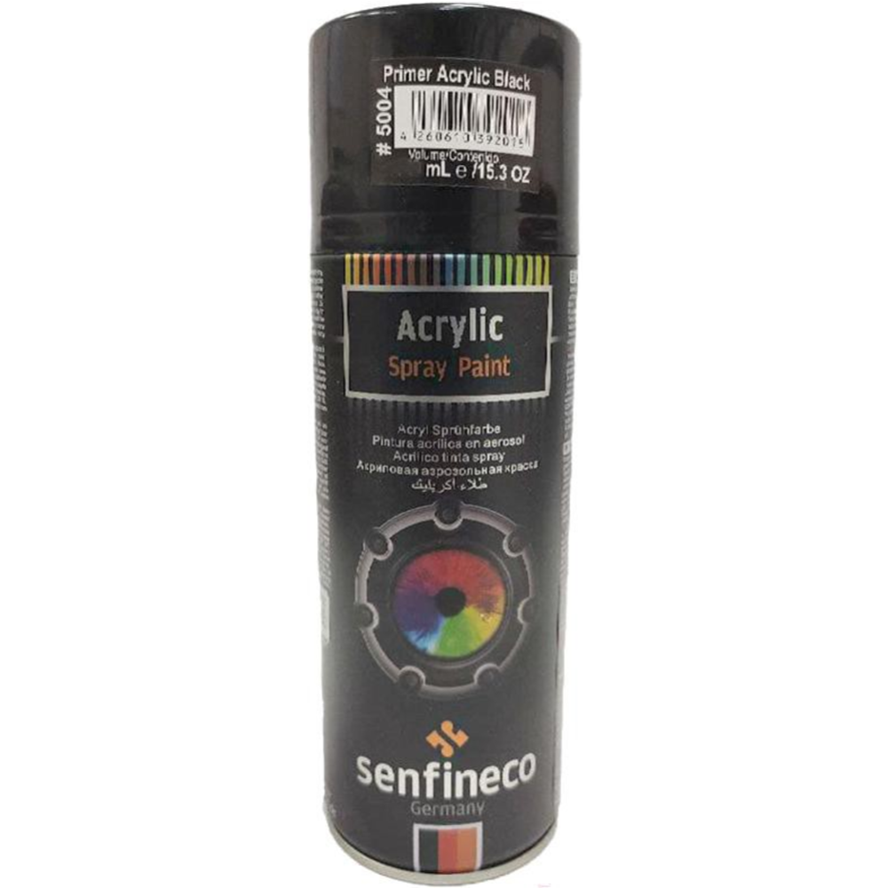 Грунтовка автомобильная «Senfineco» Primer Acrylic Black, черный, 400 мл
