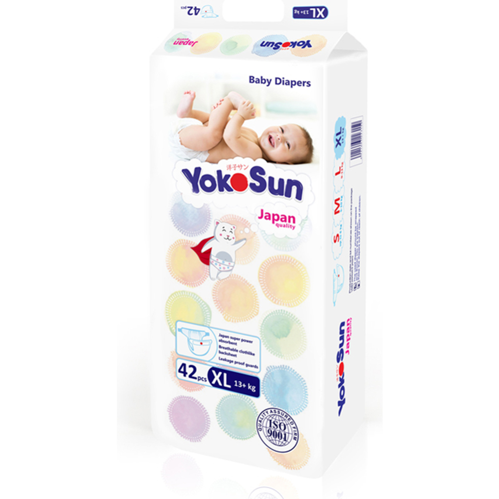 Подгузники детские «YokoSun» размер XL, 13+ кг, 42 шт