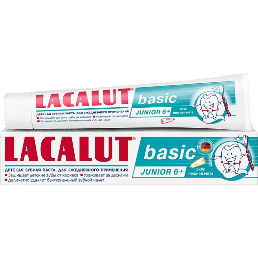 Зубная паста детская «Lacalut» Basic Junior 6+, нежная мята, 60 г