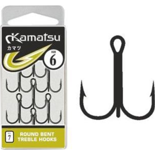 Крючок рыболовный «KAMATSU» Round Bent Treble №2, 517300302, 5 шт