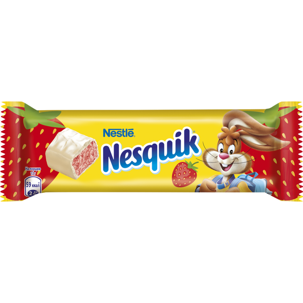 Шоколадный батончик «Nesquik» клубника, 26 г купить в Минске: недорого, в  рассрочку в интернет-магазине Емолл бай