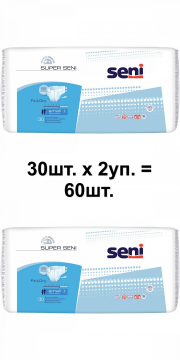 Под­гуз­ни­ки для взрос­лых Seni Super, размер 1(Small), 30шт. х 2уп.
