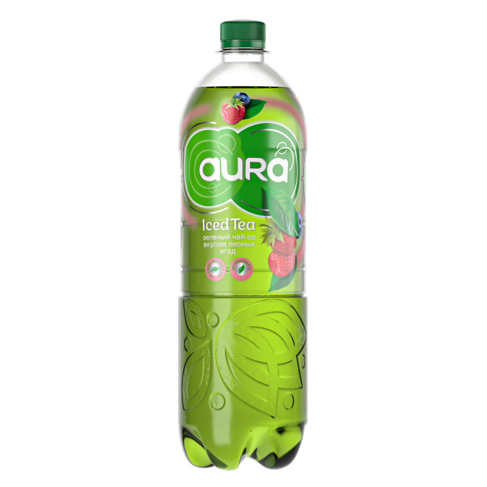 Чайный напиток холодный «Aura» зеленый с лесными ягодами, 1 л
