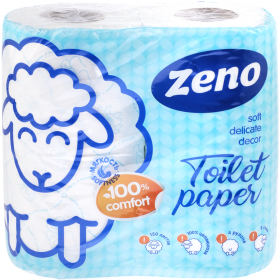 Бумага туа­лет­ная «Zeno Lux» Blue Soft, двух­слой­ная, 4 рулона