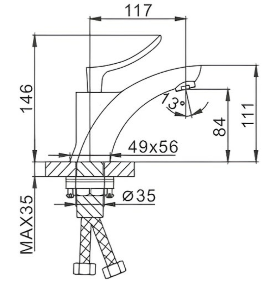 Смеситель для раковины Frap F1081 Хром + Чистящее средство для смесителей Gappo GGG 550мл В ПОДАРОК 🎁