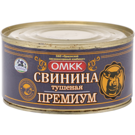 Консервы мясные «ОМКК» свинина тушеная, премиум, 325 г