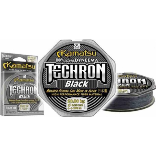 Леска плетеная «KAMATSU» Techron Black, 255100020, 100 м, 0.20 мм