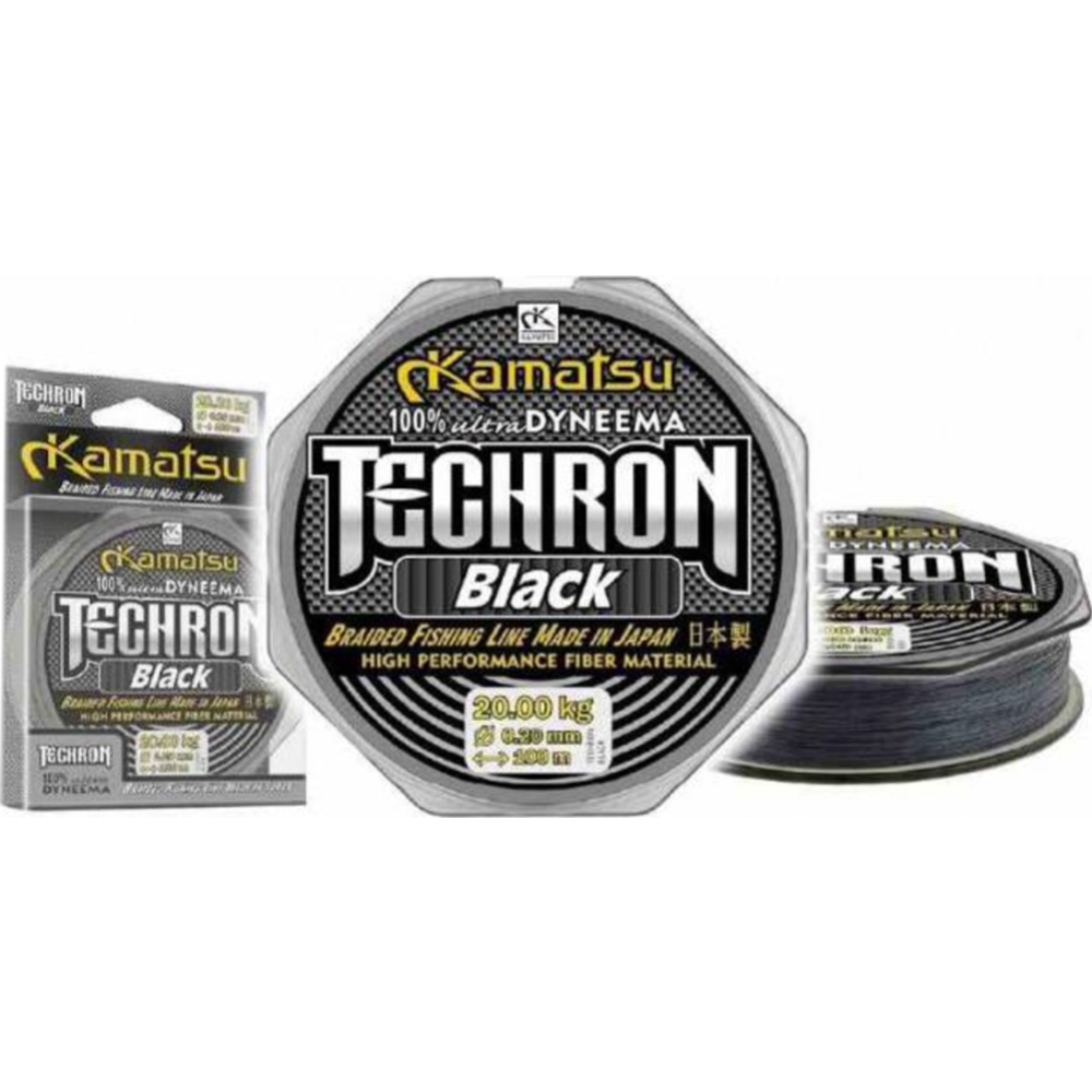 Леска плетеная «KAMATSU» Techron Black, 255100030, 100 м, 0.30 мм