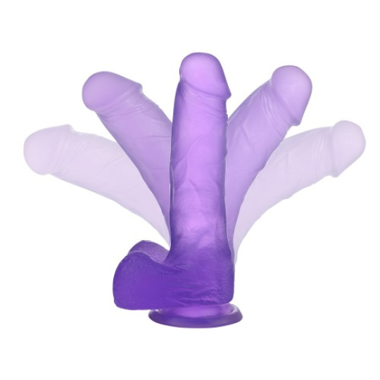 Фаллос на присоске Jelly Studs Crystal Dildo Large фиолетовый 20 см