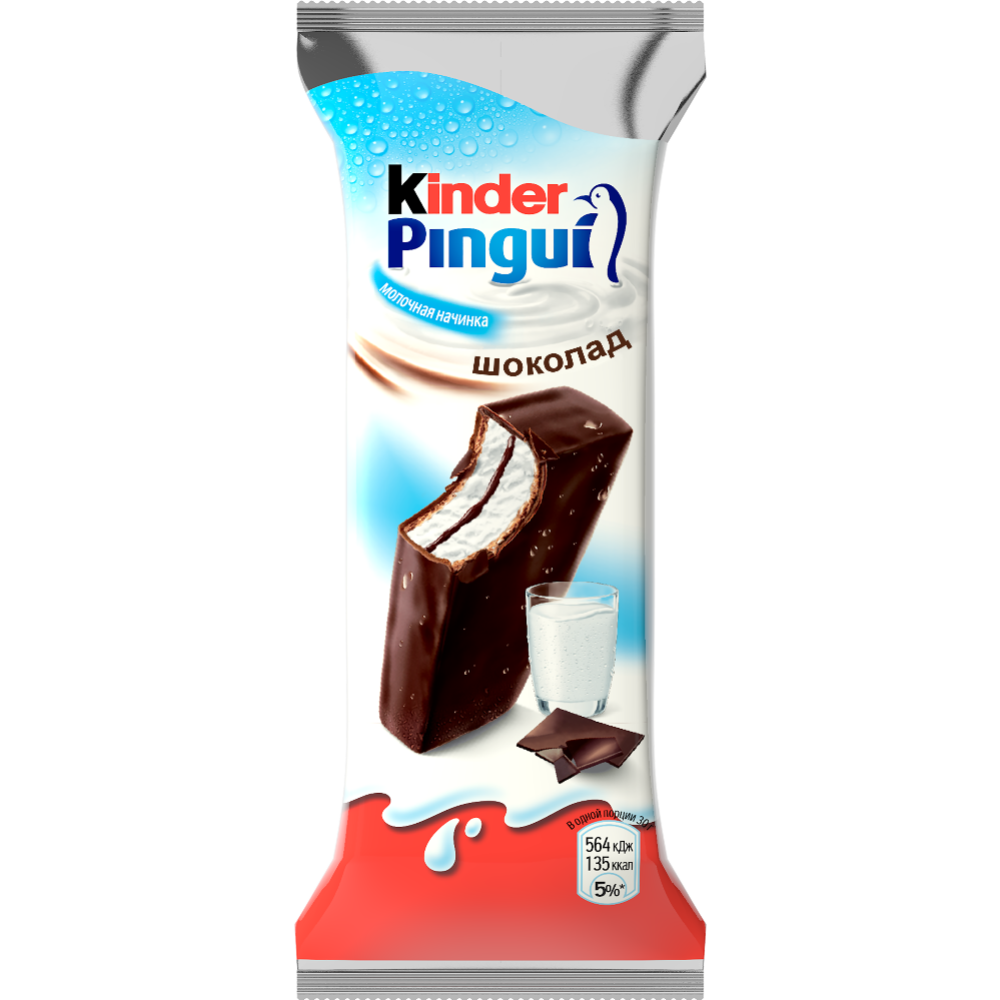 Молочный десерт «Kinder Pingui» пирожное бисквитное, 30 г #0