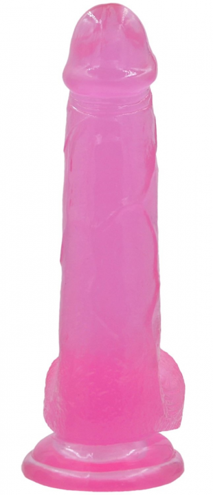 Фаллос на присоске Jelly Studs Crystal Dildo Large розовый 20 см