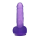 Фиолетовый фаллос Jelly Studs Crystal Dildo Medium 18 см