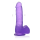 Фиолетовый фаллос Jelly Studs Crystal Dildo Medium 18 см