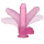 Розовый фаллос Jelly Studs Crystal Dildo Medium 18 см