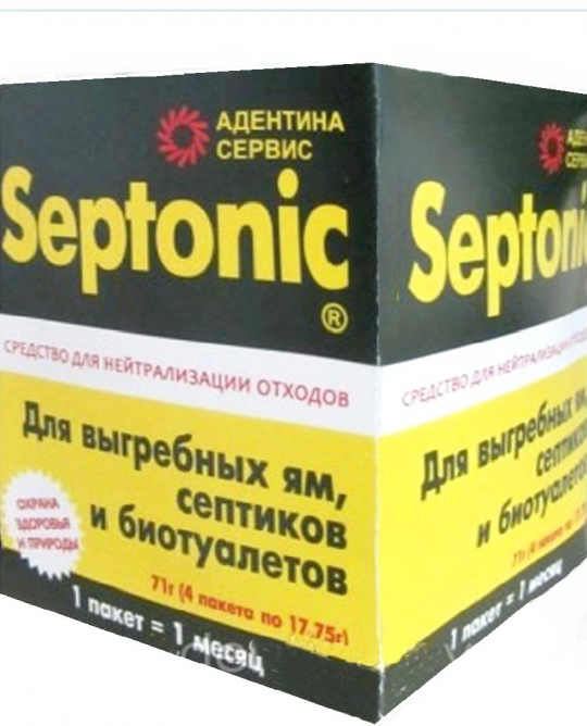 Средство  для выгребных ям, септиков, дворовых туалетов Septonic Набор 6 коробок (24 пакета)