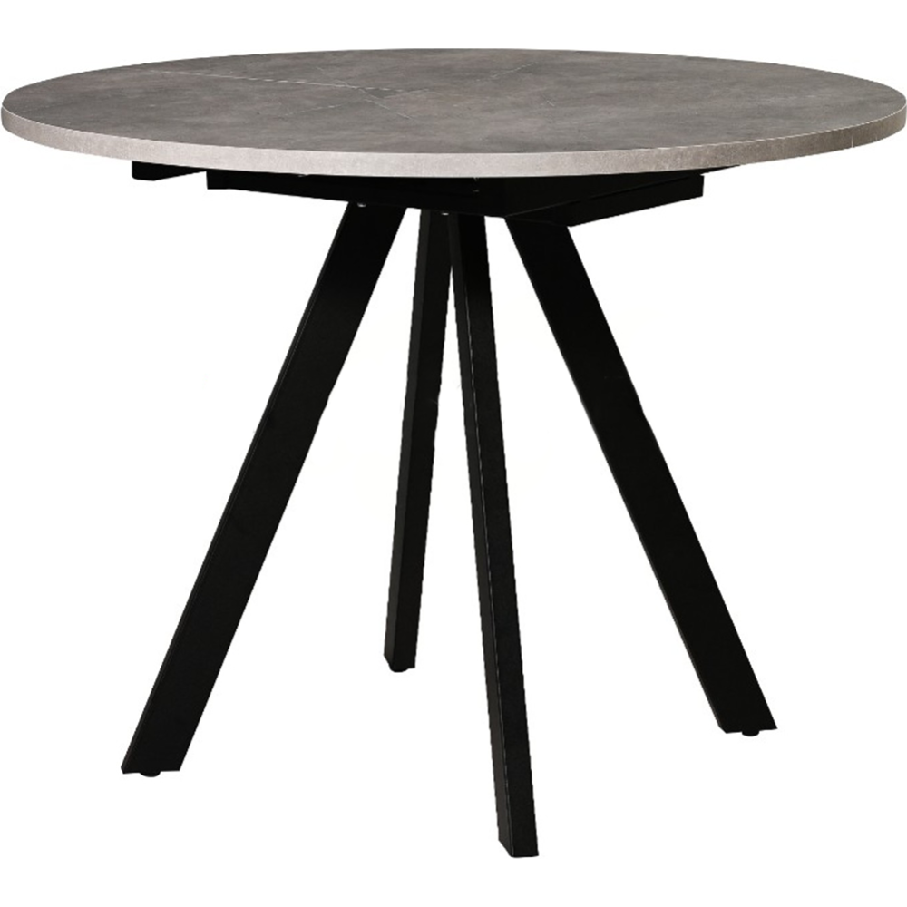 Стол «Мир стульев» Саен 27, каспий срез камня 721/черный муар, 90 см