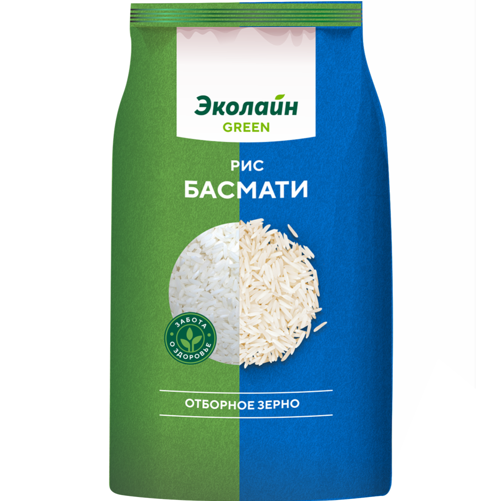 Крупа рисовая «ЭКОлайн GREEN» басмати  800 г #0