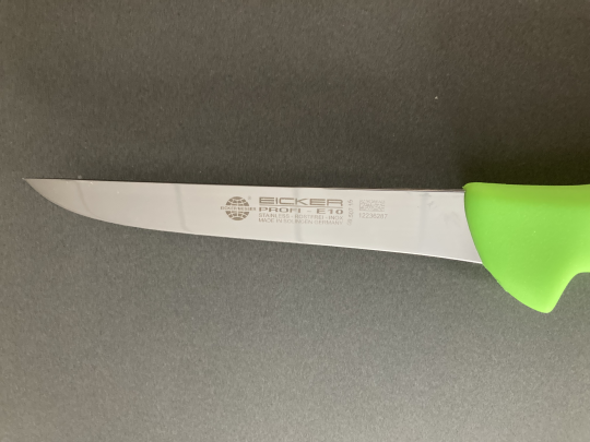 Профессиональный обвалочный нож для мяса 15 см зеленая ручка EICKER PROFI арт. 507.