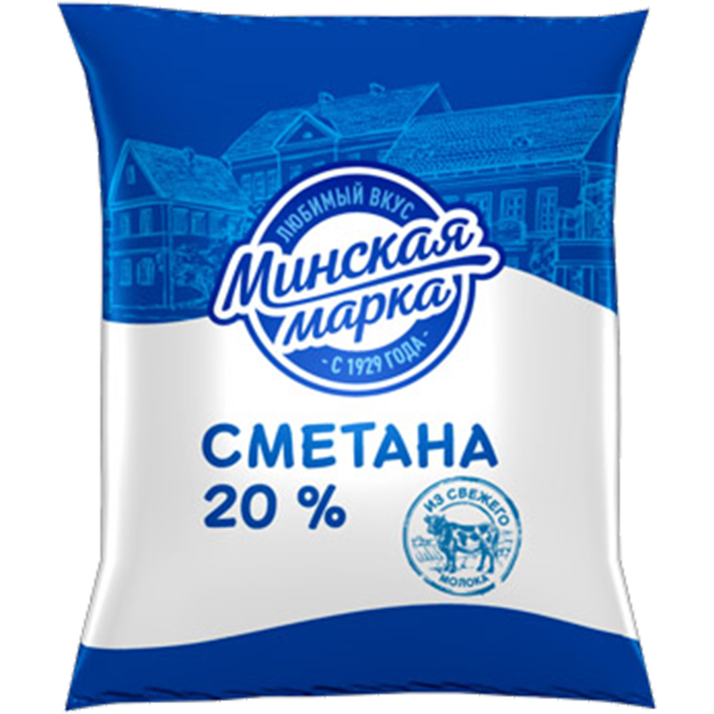 Сметана «Минская марка» 20%, 400 г #0