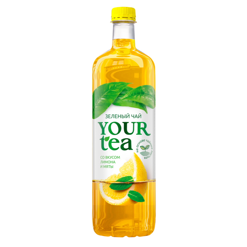 Чайный на­пи­ток хо­лод­ный «Your tea» зе­ле­ный чай, лимон и мята, 1 л
