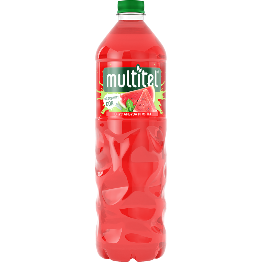 На­пи­ток со­ко­со­дер­жа­щий нега­зи­ро­ван­ный «Multitel» арбуз-мята, 1 л